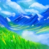 Jeu Jigsaw: Blue mountains en plein ecran