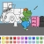 Jeu Color Games – Car Garage Dinosaurs