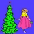 Jeu Christmas tree and betty coloring