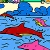 Jeu Dolphins in the pool coloring