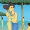 Jeu Hawaiian Beach Kissing en plein ecran