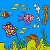 Jeu Sea turtle and fishes coloring