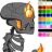 TAOFEWA – Fire Skeleton Animation Coloring Game